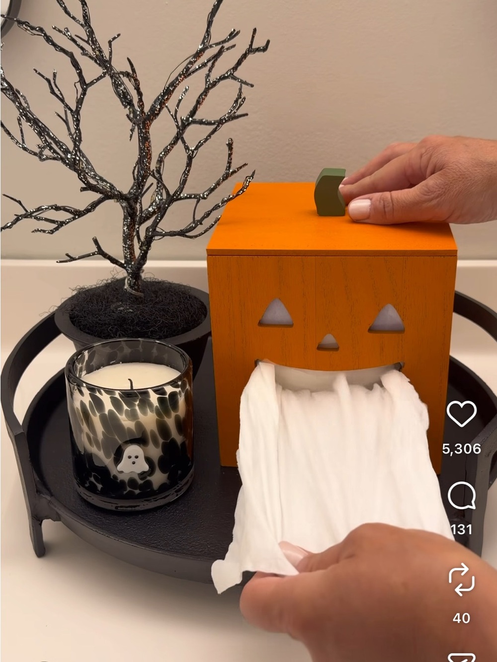 Target Bullseye Halloween tissue box